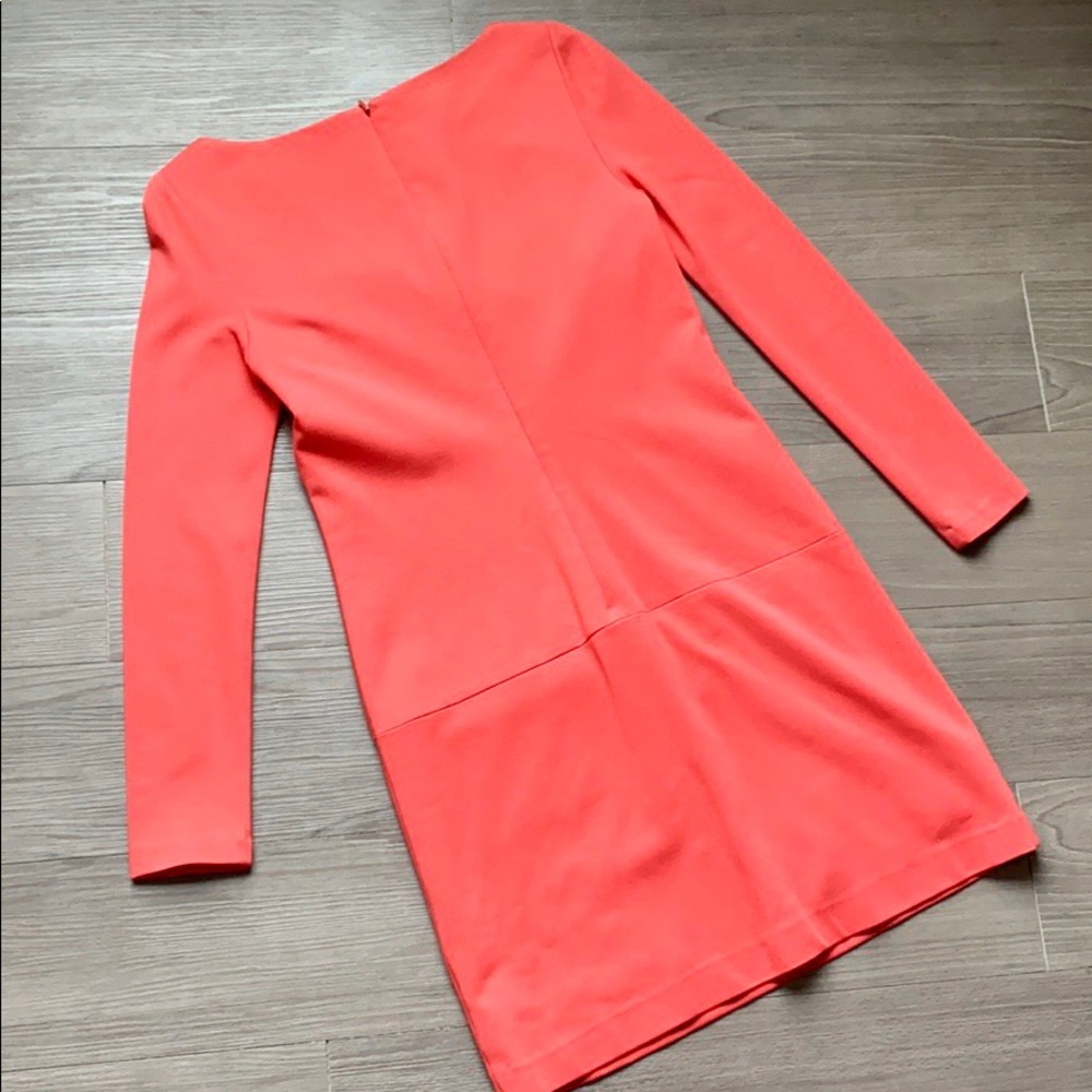 Trina Turk Salmon Peach Leatrice Long Sleeve Mini Dress - Picture 8 of 8